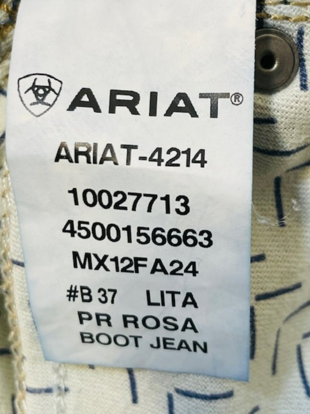 Ariat Rosa Boot Jeans Perfect Mid Rise Western Denim Stacking Riding 27 - Picture 5 of 9